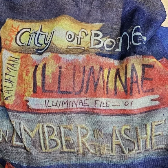 FAIRY LOOT Scarf Book Design *a fun gift for the avid reader* Wrap Shawl - Picture 8 of 14